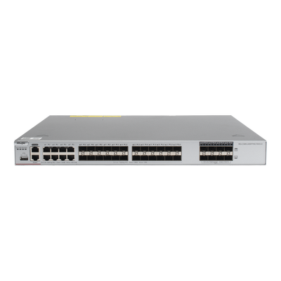 Switch Core Administrable Capa 3 con 8 puertos Gigabit, 24 SFP y 8 SFP+ Combo para fibra 10Gb, gestión gratuita desde la nube.