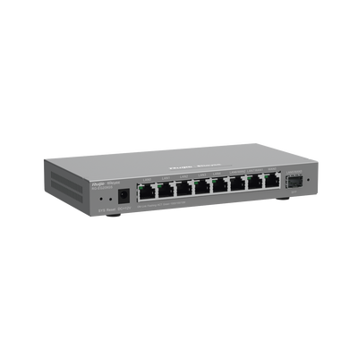 Router Balanceador con Función SD-WAN, 8 puertos gigabit y 1 puerto SFP, soporta 4x WAN configurables, hasta 200 clientes.