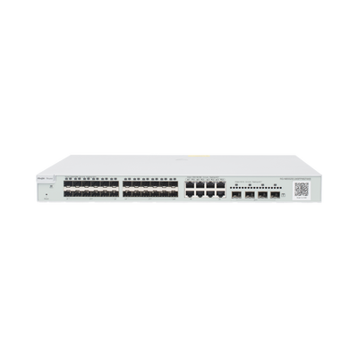 Switch administrable Capa 3, 24 puertos SFP 1G, 8 puertos Ethernet 1G Combo y 4 SFP+ 10G, gestión remota en la nube