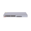 Switch Administrable Capa 3 con 24 puertos Gigabit + 4 SFP+ para fibra 10Gb, gestión gratuita desde la nube.