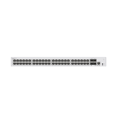 Switch de Distribución/Core Gigabit Administrable Capa 3 / 48 puertos 10/100/1000 Mbps / 4 Puertos 10GE SFP+ Uplink / ERPS / Rutas Estáticas / iStack / Administración Nube Gratis