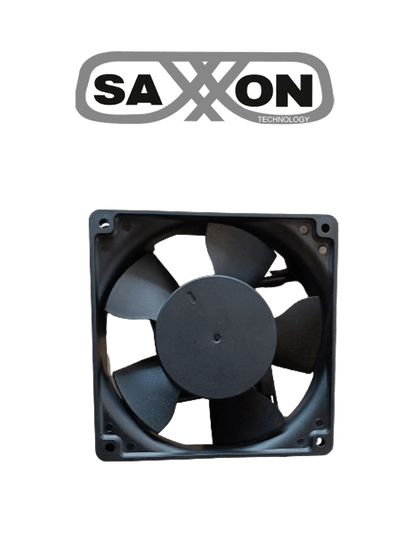 SAXXON SXGF001- Extractor para gabinete / Compatible con gabinetes Saxxon / Color negro / Medidas 12 x 12 x 2.5 cm