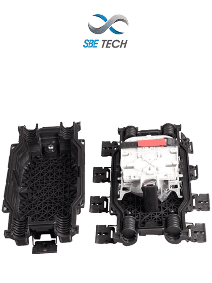 SBETECH SBE-CEH24 - Cierre de empalme horizontal para 24 fibras, 2 entradas y 2 salidas