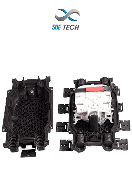 SBETECH SBE-CEH48-6-16 - Cierre de empalme horizontal para 48 fibras, 2 entradas y 2 salidas