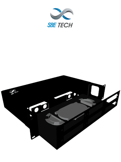 SBETECH SBE-DFO36D - Distribuidor de Fibra Óptica Deslizable para 6 placas, hasta 36 fibras, 2 UR