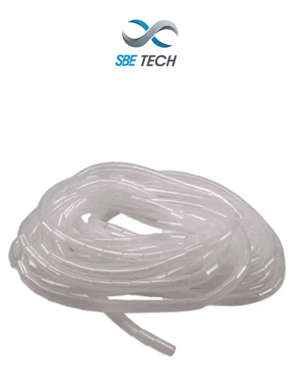 SBETECH SBEESP12 - Organizador de cable en espiral blanco, 1/2, 10 metros, en rollo