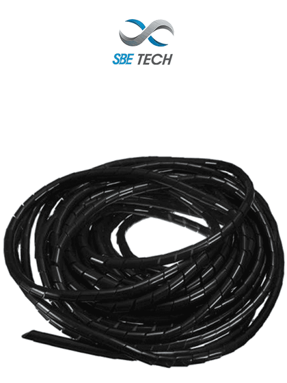 SBETECH CNESPN12 - Organizador de cable, espiral negro, 1/2 pulgada, rollo de 10 metros