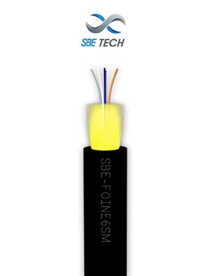 SBETECH SBE-FOINE6SM - Fibra óptica interior/exterior 9/125µm OS1, 6 hilos, monomodo. Precio por metro, venta en múltiplos de 100 metros, sobre pedido