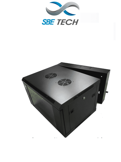 SBETECH SBE-GNLPAR22URP3C -Gabinete de pared de 22UR / Ancho 60mm/ Profundo 55mm / Alto 1080mm / Capacidad de carga: 30Kg / Puerta delantera de Cristal templado / Puerta trasera sólida