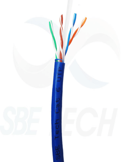 SBE TECH SBE-UTPC6UCERT-BL-NP - CABLE UTP CAT6/ 100% COBRE/CAJA 305 METROS/ COLOR AZUL/ 23 AWG/ SEPARADOR CENTRAL/ MCI2Q125