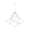 Base No Penetrante Base de 0.9 x 0.9 m con Mástil de 1.5 m x 2 diam. Ced.30 para Instalación de Antenas (HOT-DIP).