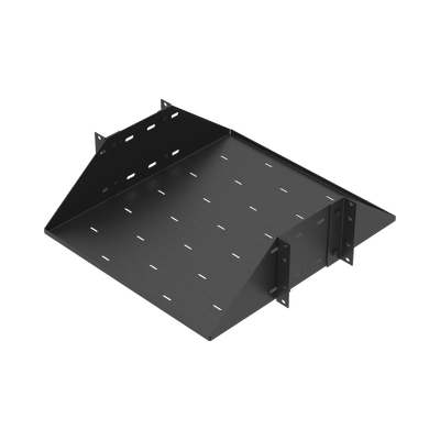 Charola para Soportar Equipos en Rack de 19, Profundidad Ajustable hasta 484 mm. 150 Kg de Carga, Compatible con Racks de Doble Perforación, 3U