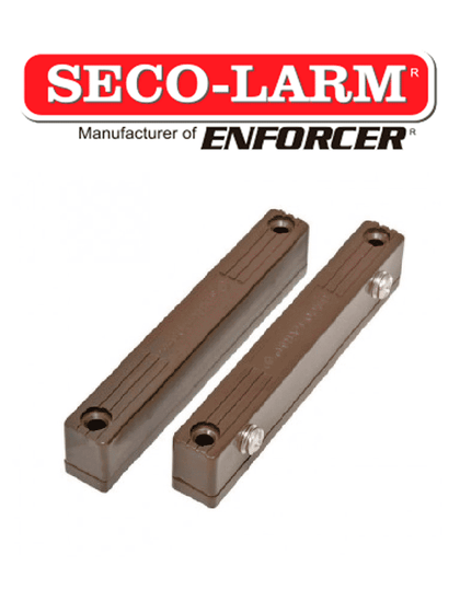 Seco-Larm SM216QBR - Contacto Magnetico Uso Rudo CAFE con terminales de tornillo Gap 2 3/4 70mm Compatible paneles DSC / RISCO / BOSCH