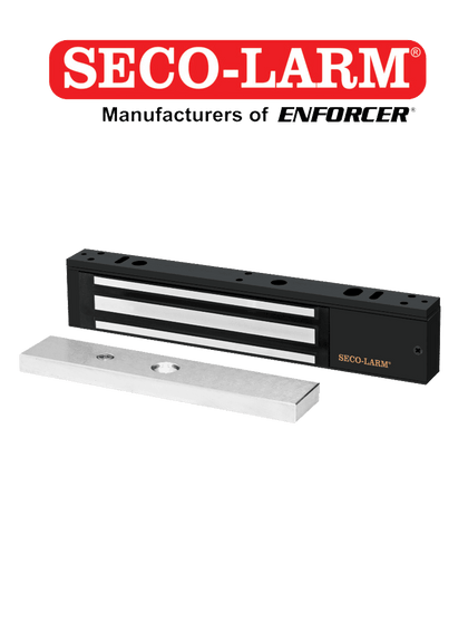 E941SB600PQ - Cerradura Electromagnética de 600 lb / Sensor de adherencia / LED de estado / Voltaje Dual 12/24 VDC / Homologada UL