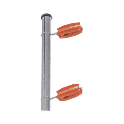 Aislador de color Naranja para postes de esquina de alta Resistencia con Anti UV de uso en cercos eléctricos