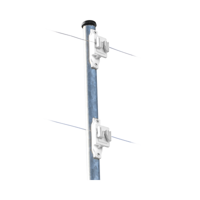 Aislador de Paso Blanco reforzado para cercos eléctricos, resistente al clima extremoso