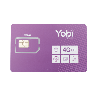 SIM SYSCOM 10GB mensual para dispositivos móviles 3G/4G (YOBI) 1 año de servicio (solo datos)