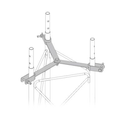 Brida para sujeción de retenida compatible con tramos STZ35G, Galvanizado por Inmersión en Caliente.