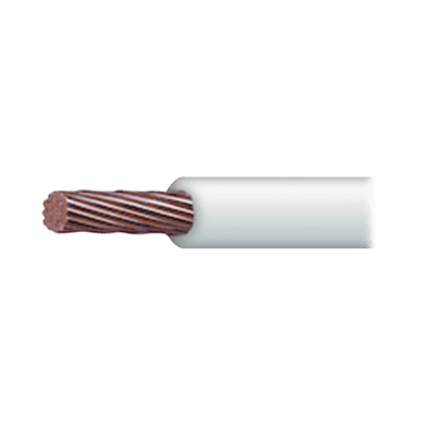 ( SSLU13 ) Cable Eléctrico 10 awg  color blanco,Conductor de cobre suave cableado. Aislamiento de PVC, autoextinguible. BOBINA 100 MTS