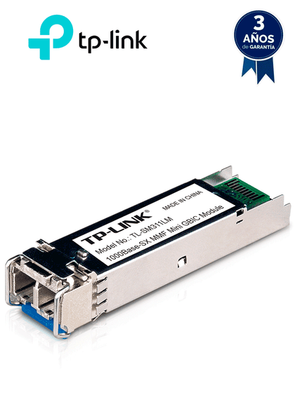 TP-LINK TL-SM311LS - Transceptor mini-GBIC SFP Duplex Monomodo 1GBase con alcance de 20 km y conector LC.