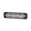 Luz Auxiliar de 12 LED, Ambar/Claro, SAE, Bisel Negro, Lente Transparente