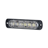 Luz Auxiliar de 12 LED, Rojo/Azul, SAE, Bisel Negro, Lente Transparente