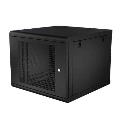 Gabinete de Pared con Puerta Perforada, 635mm de Profundidad, 9U Rack de 19'', Acero Reforzado