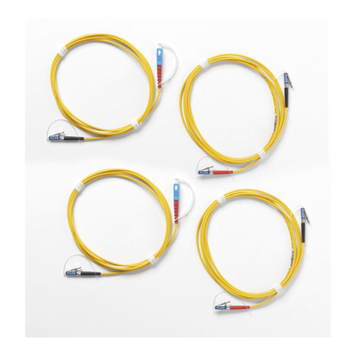 Kit de Cables de Referencia de Comprobación Monomodo CertiFiber® Pro, Para Fibras con Conectores LC (2 SC/LC Metálico, 2 LC/LC Metálico), de 2 Metros