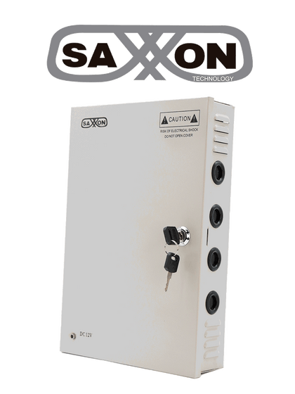 SAXXON SX30A18CH - Fuente de Poder Profesional 12 VCD / 30 Amperes / 18 Canales / 1.6 Amperes por Canal / Protección contra Sobrecargas / Led Indicador de Funcionamiento