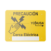 Letrero de PRECAUCION para cercas electrificadas (21.8 x 17 cm)