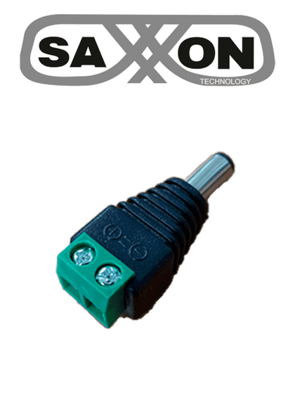 SAXXON SX52 - Adaptador Macho / Paquete de 10 piezas / Para Alimentación de Cámaras / Terminales Tipo Tornillo Positivo y Negativo / Resistente a la Oxidación / 12v