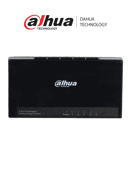 DAHUA PFS3005-5GT-L - Switch para Escritorio 5 Puertos/ Gigabit Ethernet/ 10/100/1000/ Diseño Compacto/ Capa 2/ Switching 10 Gbps/ Velocidad de Reenvio de Paquetes 7.44 Mbps/ Blanco/ SwitchDpxv