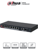 DAHUA PFS3110-8ET1GT1GF-96 -Switch PoE de 10 Puertos/8 Puertos Poe 10/100/1Puerto SFP de1000 Mbps/1 Puerto Uplink de 10/100/1000/ 96 Watts Totales/ Alimentación hasta 250 Mts/Soporta PoE Whatchdog/Puerto Rojo soporta IEEE 802.3bt/SwitchD2 MCI2Q125 REM