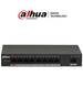 DAHUA DH-PFS3009-8ET-96 - Switch PoE de 8 Puertos/ Capa 2/ 1 Puerto 10/100 Base T/ 8 Puertos PoE 10/100 / 96 Watts Totales/ Protocolos Poe: IEEE802.3af PoE, IEEE802.3at PoE+, Hi-PoE/ Switching 1.8 Gbps/ Protección de Descargas/