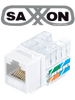 SAXXON M265C5W - Modulo jack keystone RJ45 / 8 Hilos / CAT 5E / Compatible con calibres AWG 22-26 / Color blanco