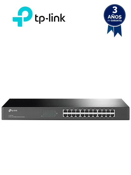 TP-LINK TL-SF1024 - Switch no administrable de 24 puertos 10/100 Mbps para montaje en rack