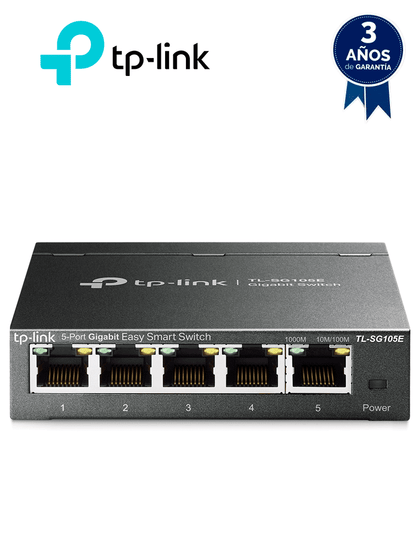 TP-LINK - TL-SG105E - Switch 5 puertos Gigabit RJ45