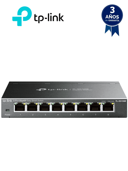 TP-LINK - TL-SG108E - Switch Easy Smart de 8 puertos Gigabit