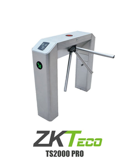 ZKTECO TS2000 Pro - Torniquete Tipo Puente Bidireccional/ Diseño Delgado/ Acero SUS304/ Carril 50 cm/ 25 a 48 Accesos x Min/ 110V/ Exterior Protegido/ Indicador Led/ Desbloqueo sin Energía/ No cuenta con Lectores Panel