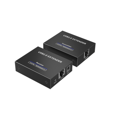 Kit EXTENSOR USB 2.0 de 4 Puertos para Distancias de Hasta 150 m / Soporta USB 2.0, USB 1.1 y USB 1.0 / UTP Cat 5e/6/6a/7 / Soporta Switch Gigabit / Ideal para Cámaras WEB, Impresoras, Escáner, Memorias, Mouse, etc.