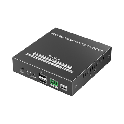 Receptor Compatible para Kit TT582-KVM |4K @60Hz | Cat 6, 6a y 7 | hasta 150 metros | Transmite el Video y Controla tu DVR vía USB a distancia