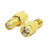 Adaptador de SMA Macho a SMA Hembra Inverso, Oro/ Oro/ Teflón,