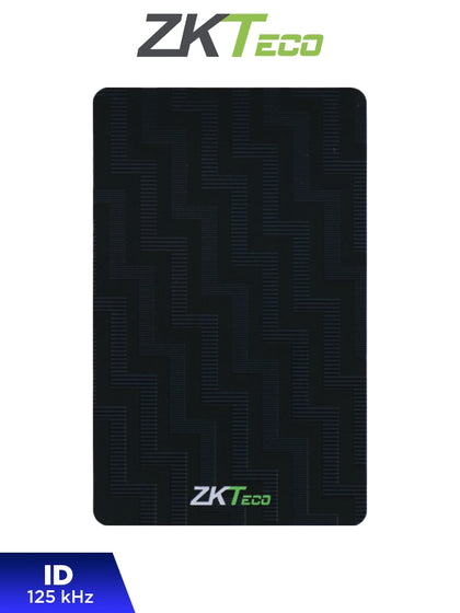 ZKTECO IDCOLORCARD - Tarjeta ID con Frecuencia de 125 kHz, Sin Folio Impreso, Grosor de 0.9 mm, Color Negra y con el Logo de ZKTeco