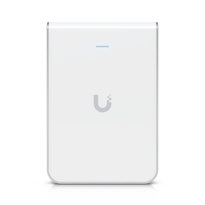 Access Point UniFi U6 In Wall/Montaje p/pared, WIFI 6 2.4 Y 5 Ghz, hasta 5.3 Gbps, 1 pto PoE In, 4 ptos secundarios (1 PoE Out)