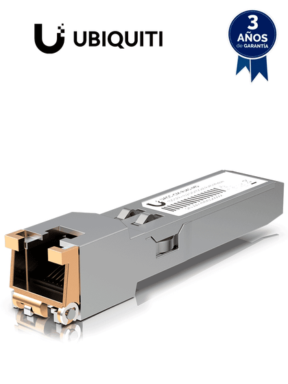 UBIQUITI UACC-CM-RJ45-MG - Modulo de Fibra UFiber/ Convertidor de SFP a RJ45/ Tasas de transferencia 10& 5& 2.5& 1 GBPS preventa