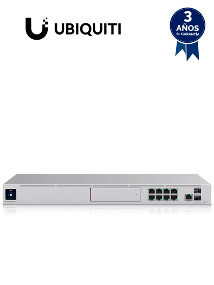 UBIQUITI UDM-PRO - UniFi Dream Machine Pro con 1 puerto WAN 10G SFP+, switch de 8 puertos Gigabit RJ45 y bahía para dis CGco duro de 3.5, en formato 1UR. UBILOCO