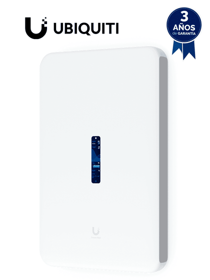 UBIQUITI UDW - Dream Wall , Ruteador todo en uno , administre todas las aplicaciones de UniFi , Switch 17 puertos GbE POE , WiFi 6 MU-MIMO 4x4 , 128 GB SSD interno expandible , Balanceo de cargas o failover/ 2 WAN 2.5 GbE y 10G SFP+. preventa