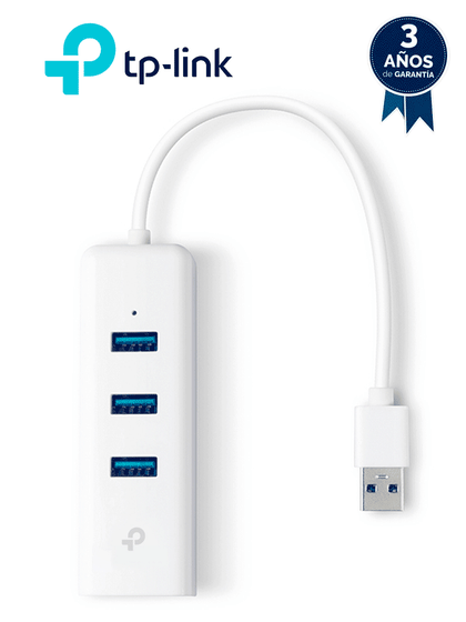 TP-LINK - UE330 / Adaptador USB 2 en 1 / Hub 3 Puertos USB 3.0 / Adaptador Ethernet Gigabit