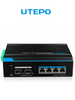 UTEPO UTP7304GEPOE - Switch industrial Gigabit PoE administrable, L2, 4 puertos PoE Gigabit, 2 puertos SFP Gigabit, 802.3af/at, Fast RING, PoE 150W