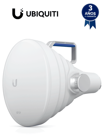 UBIQUITI UISP-HORN - Antena Sectorial 30° tipo Horn para Multipunto, 19.5 dBi. Rango extendido 5.15 - 6.875 GHz. Alto aislamiento al ruido. Compatible solo con AF5XHD, RP5ACGEN2 y LTURocket UBILOCO